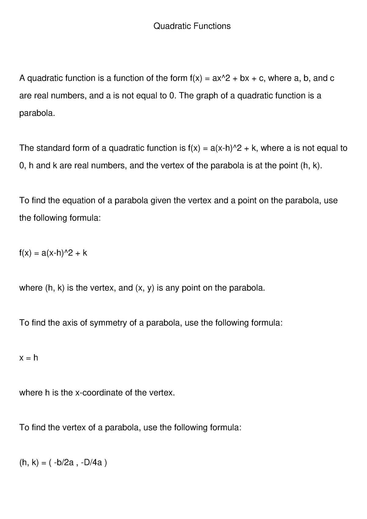 quadratic-functions-the-graph-of-a-quadratic-function-is-aparabola