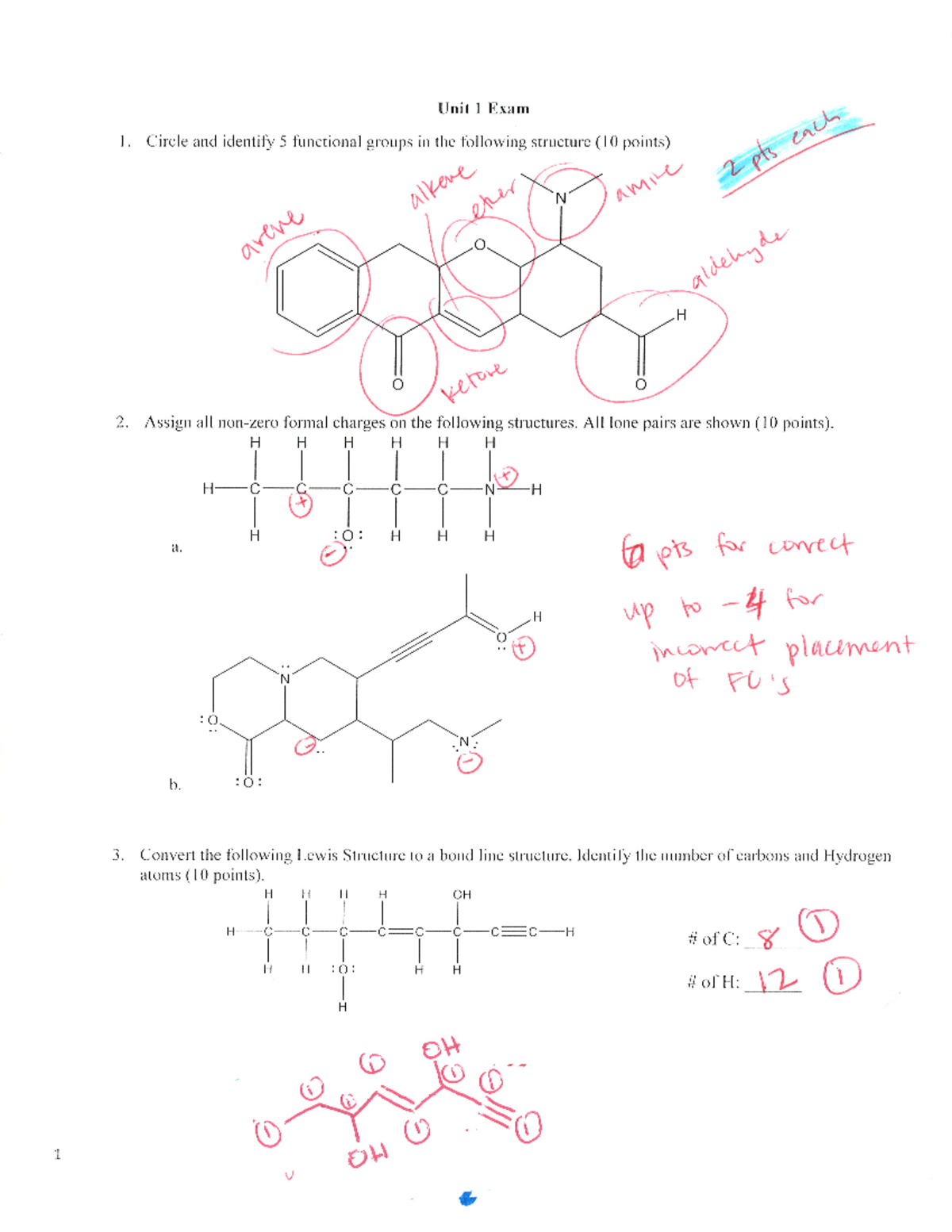 Unit 1 Exam Summer 23 Key - CHEM 251 - Studocu