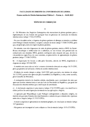 Calendario Escolar 2023 2024 FDUL - Direito Internacional Publico - Studocu