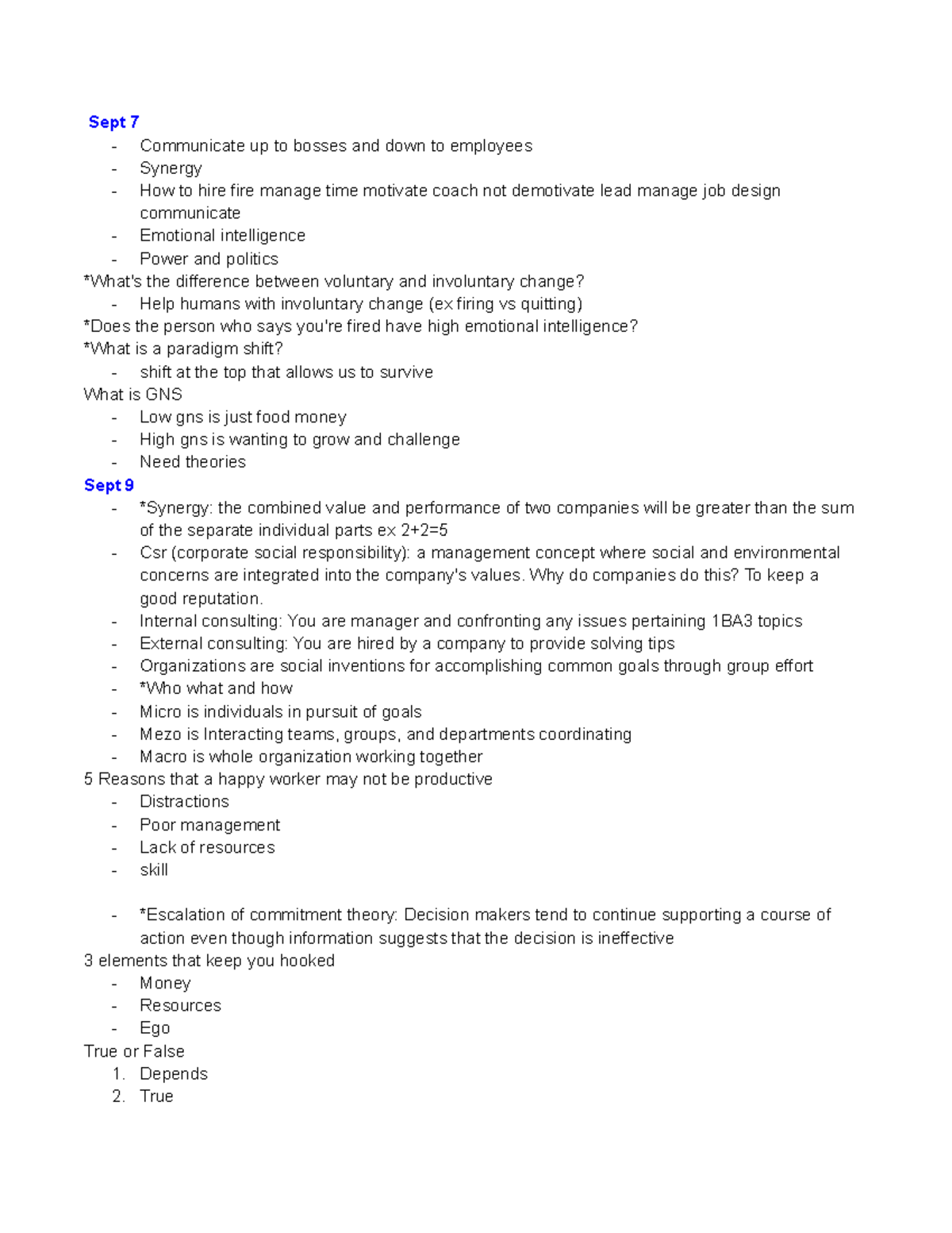 Organizational Behavior - Sept 7 - Communicate up to bosses and down to ...