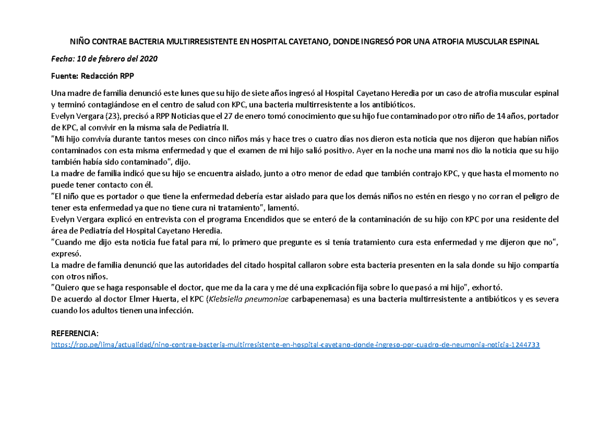 S4 Guía de práctica N°4 MADB - NIÑO CONTRAE BACTERIA MULTIRRESISTENTE ...