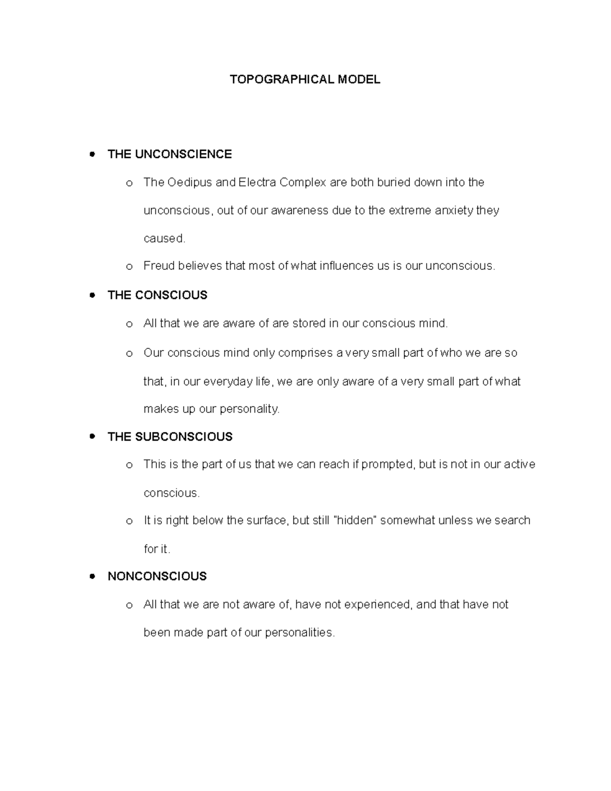 Topographical Model - Lecture notes 1 - TOPOGRAPHICAL MODEL THE ...
