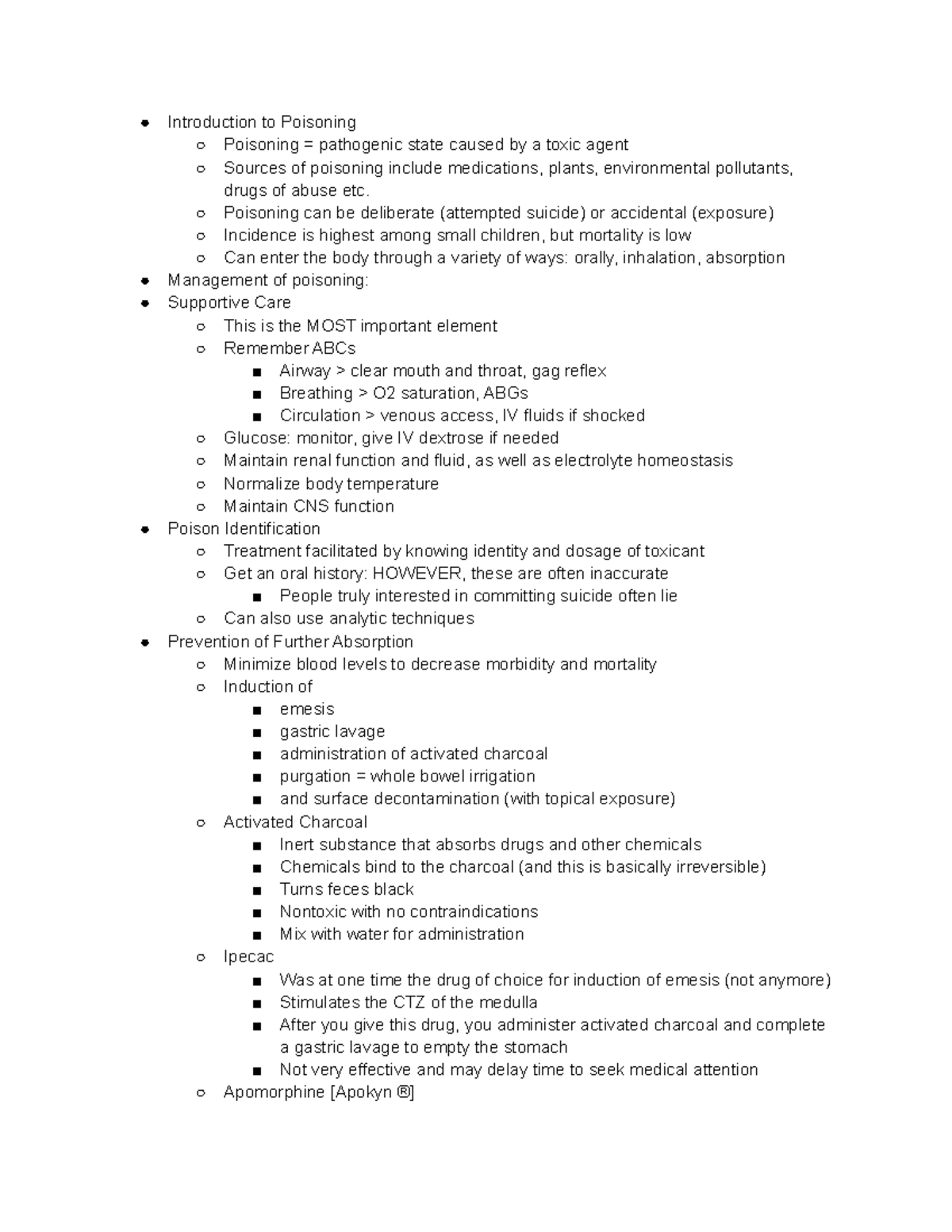 4.7 Poisoning - Medication and substance overdose notes - Introduction ...