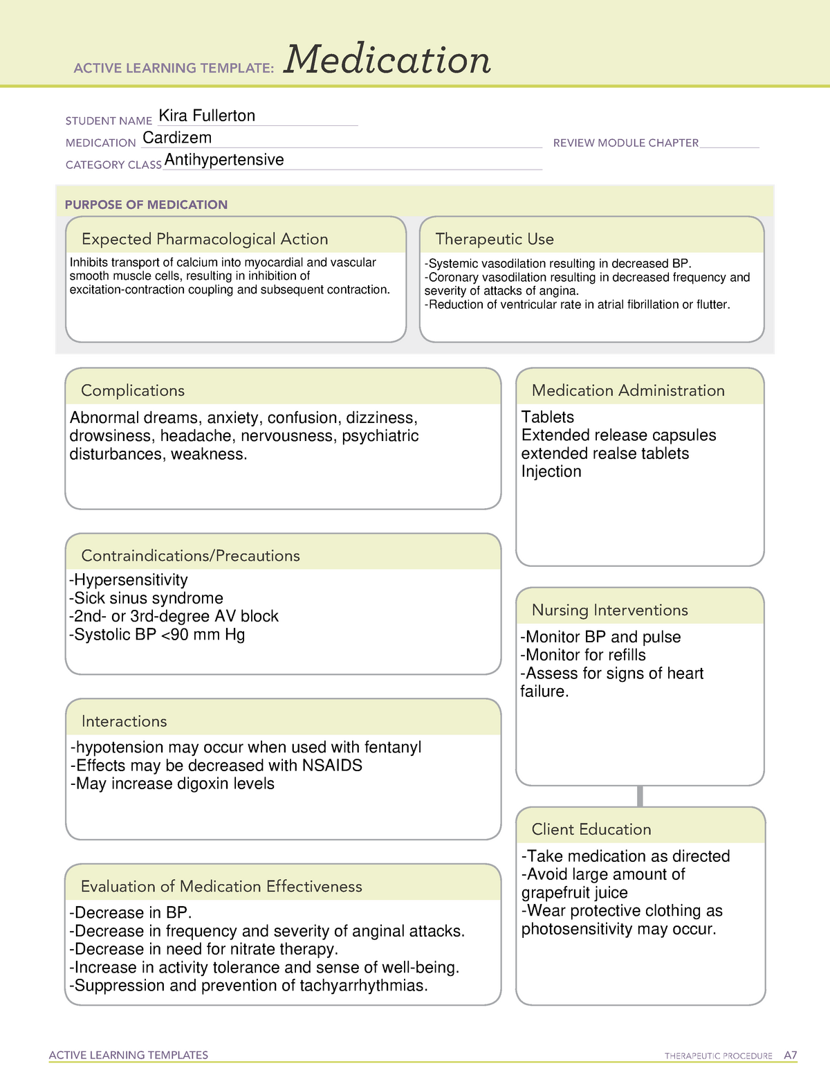 med-cardizem-ati-medications-sheet-active-learning-templates
