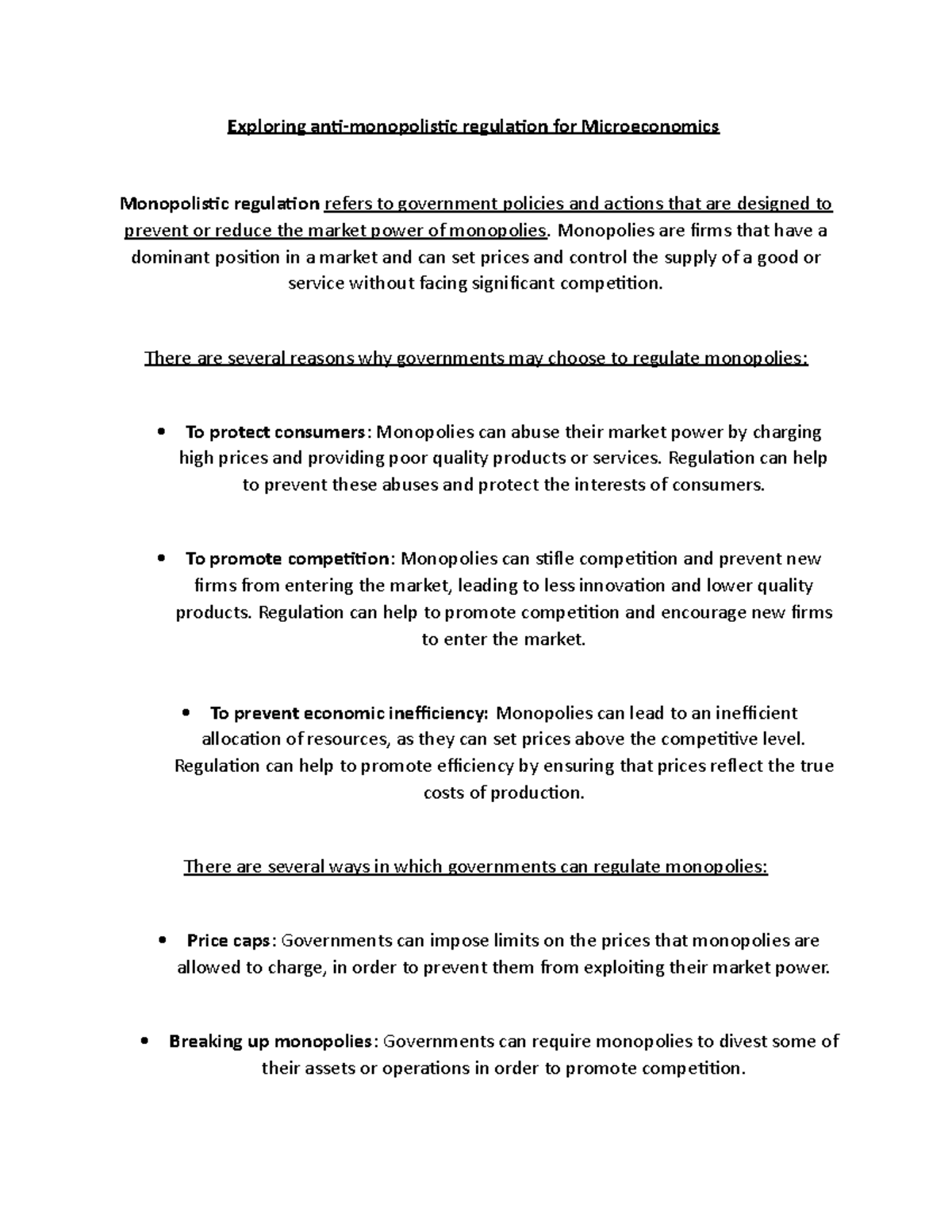 Document 89 (16) Exploring antimonopolistic regulation for