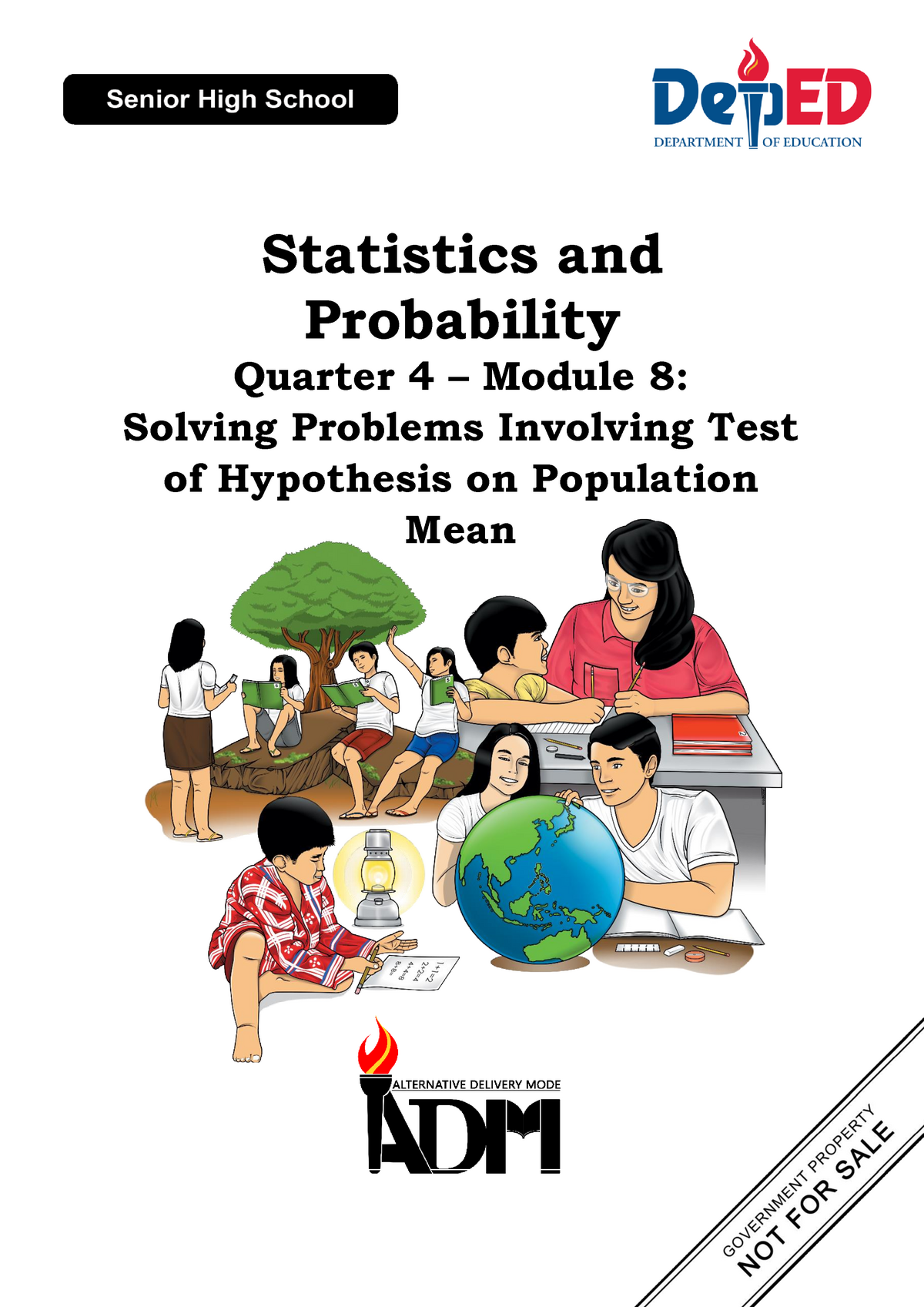Statistics And Probability G11 Quarter 4 Module 8 Solving Problems Involving Test Of Hypothesis On The Population Mean Studocu