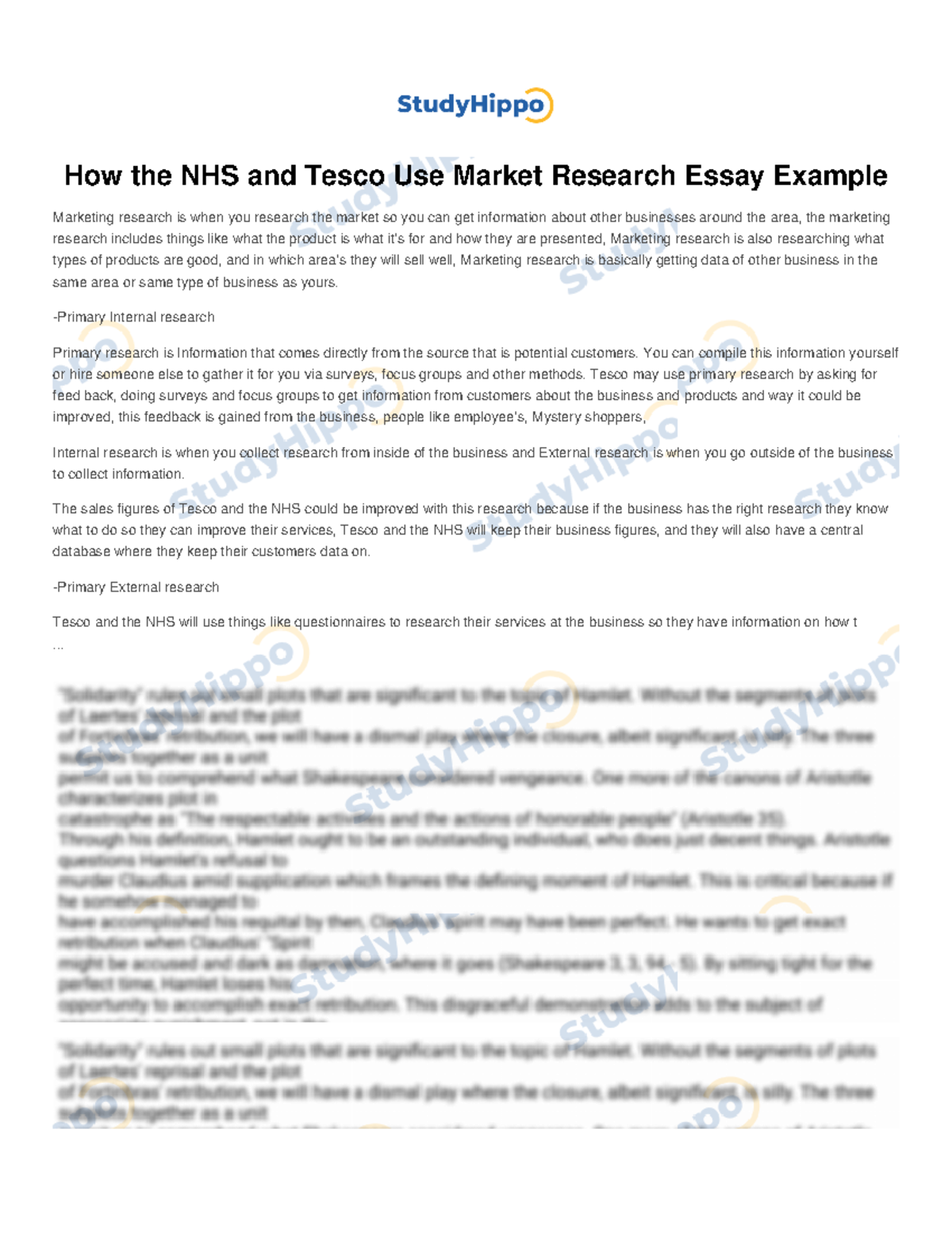 What Primary Research Methods Does Tesco Use