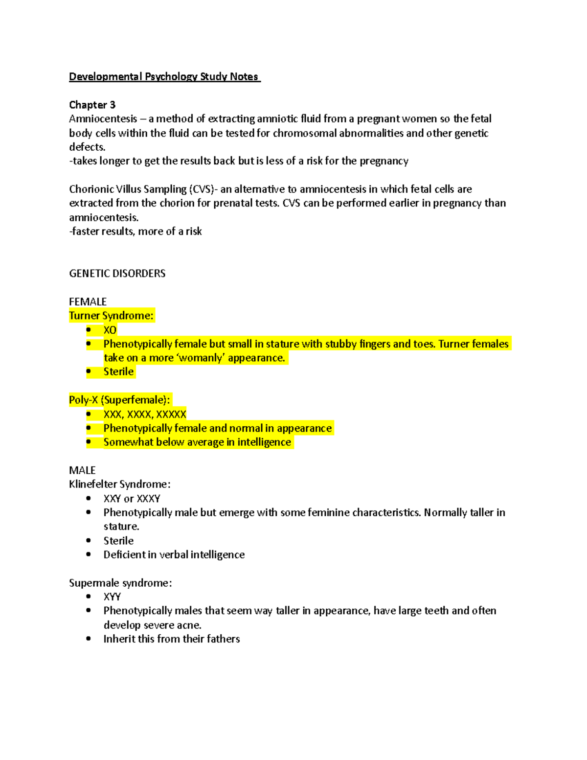 Developmental Psychology Study Notes - Developmental Psychology Study ...