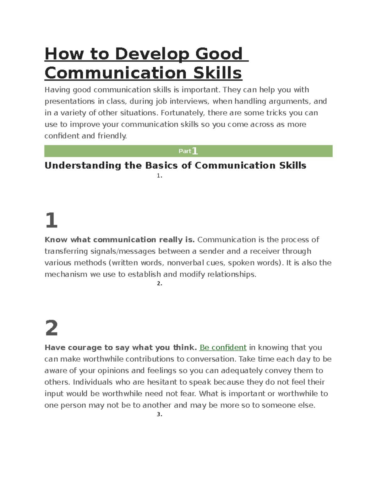 Communication Skillsnotes How to Develop Good Communication Skills