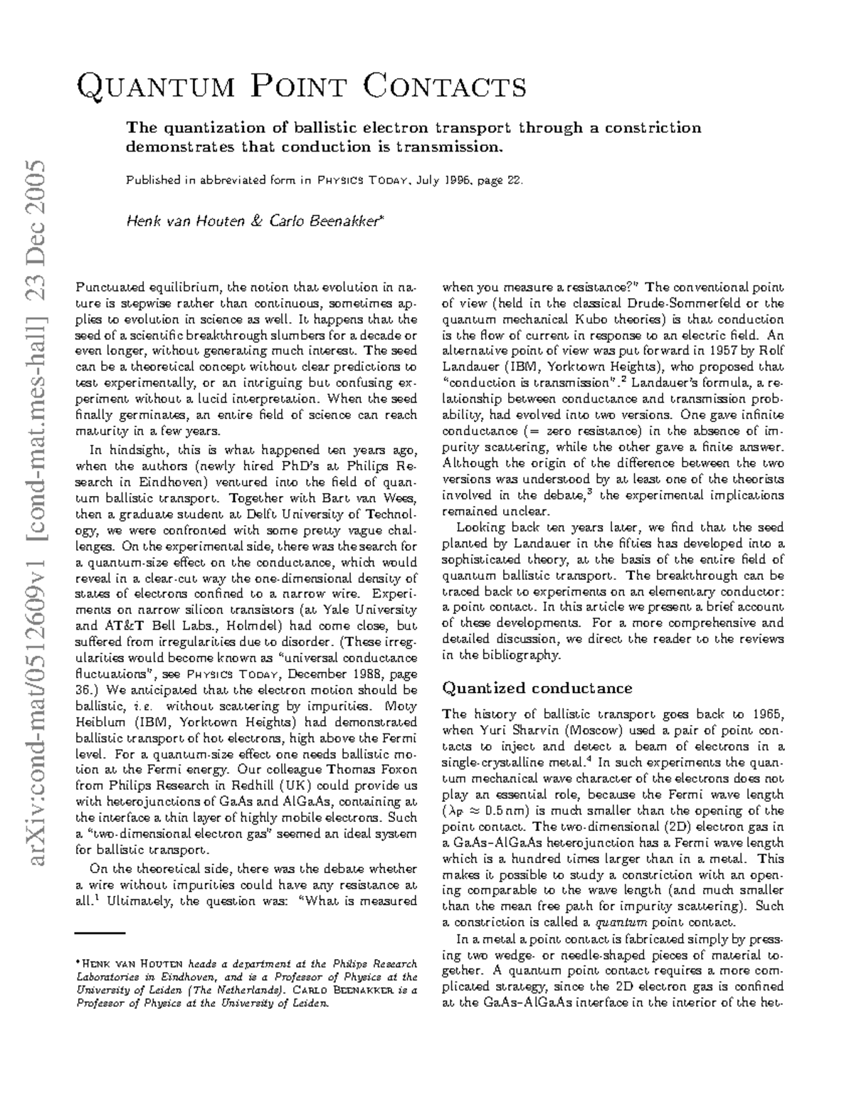 Condensed Matter Lecture Notes - ArXiv:cond-mat/0512609v1 [cond-mat ...