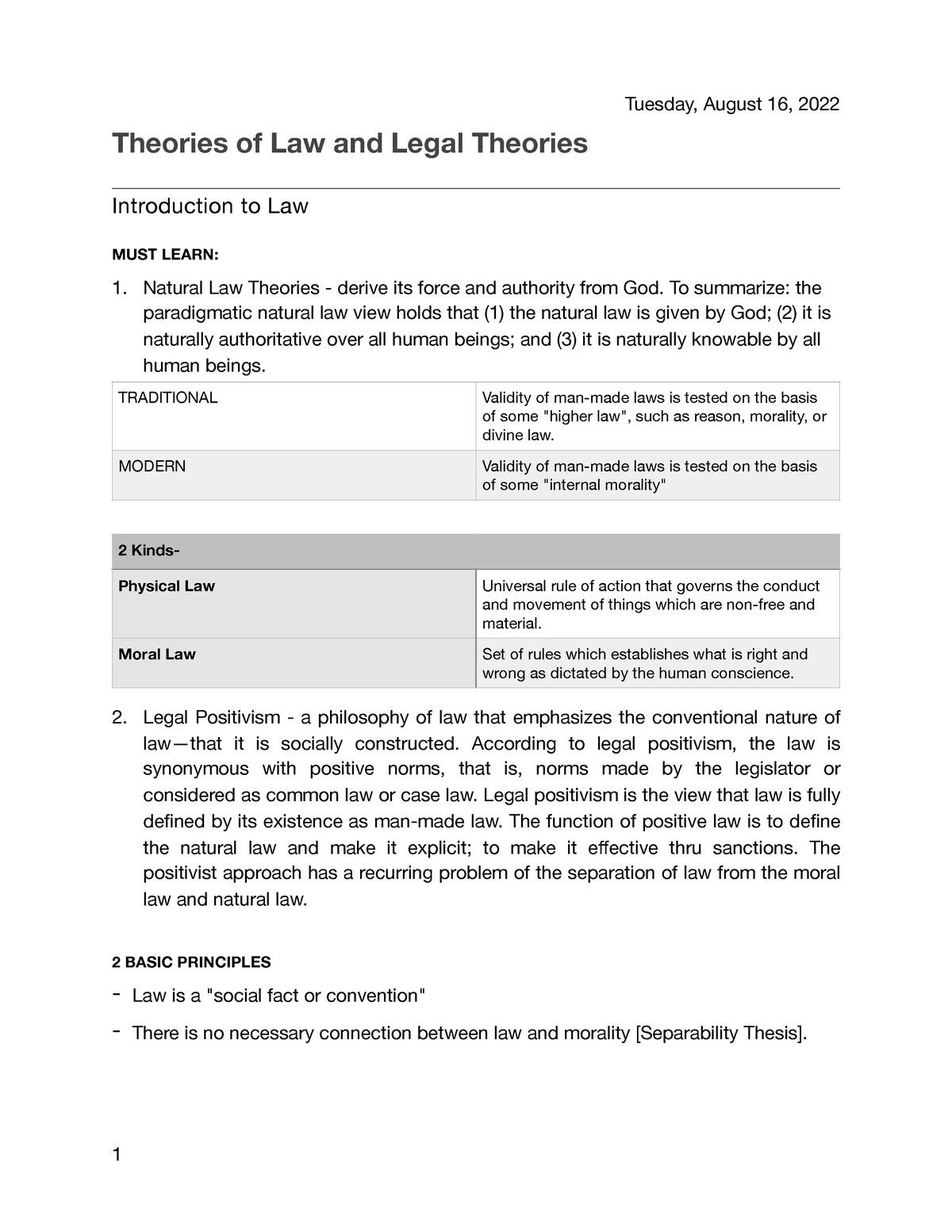 overlap thesis natural law