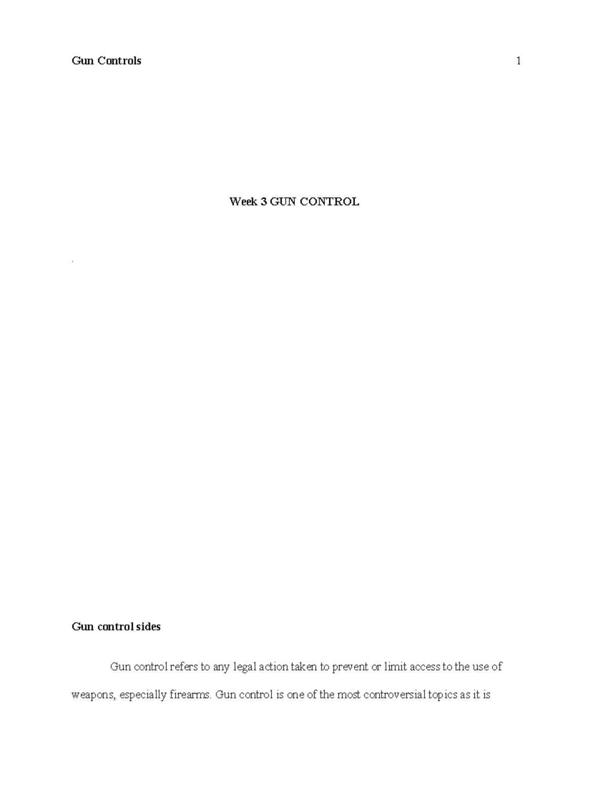 synthesis essay on gun control