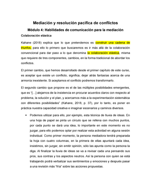 Modulo 2 - Resolución Pacifica De Conflictos - Mediación Y Resolución ...