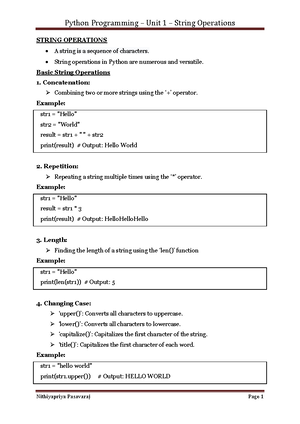 PROBLEM SOLVING AND PYTHON PROGRAMMING - GE8151 PROBLEM SOLVING AND ...