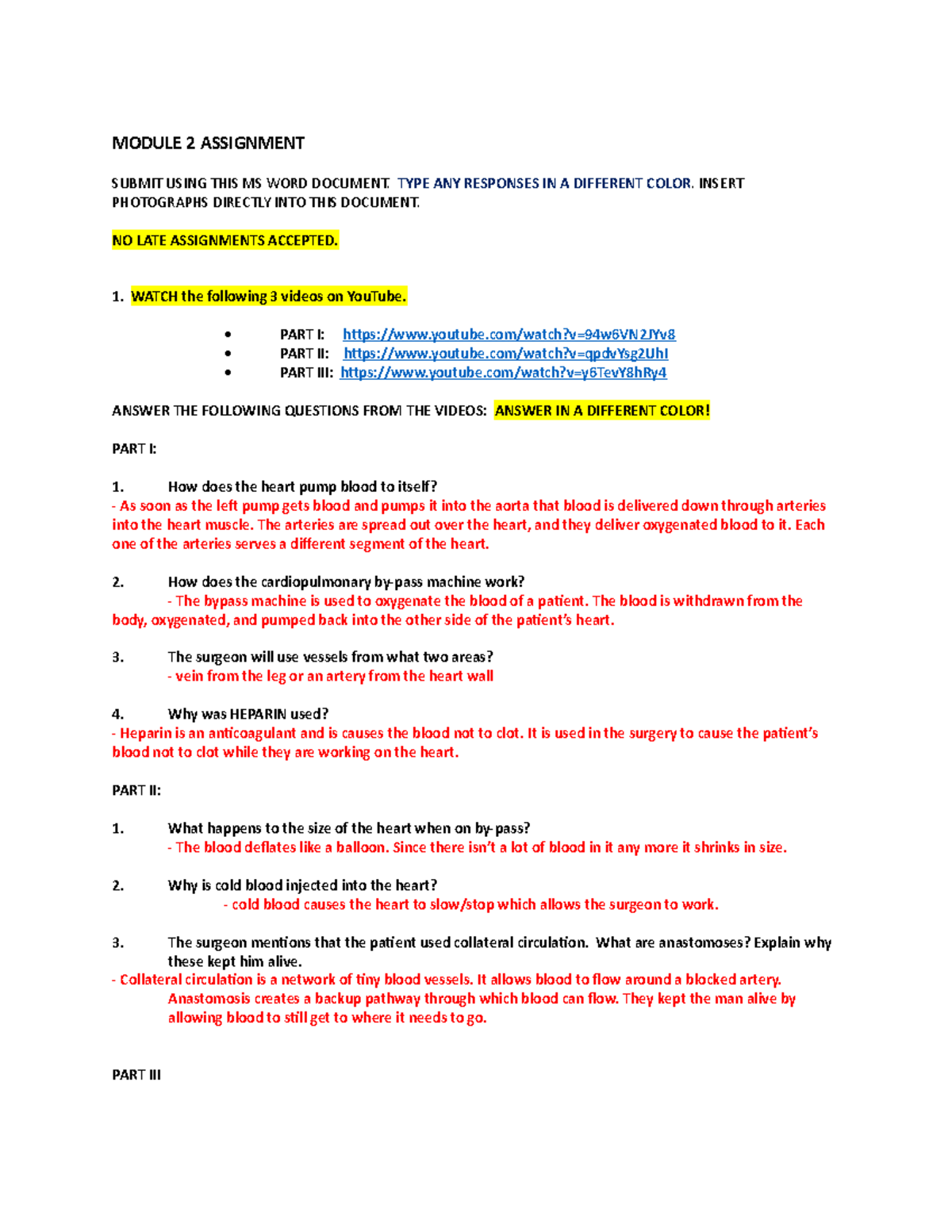 assignment module 2 review quiz