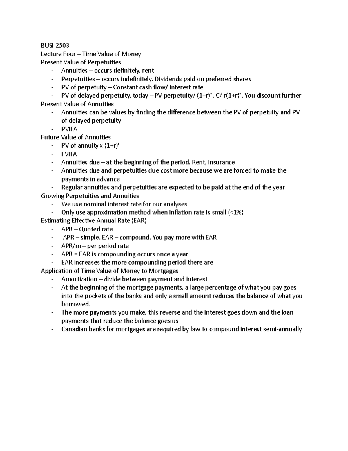 Lecture Four - Prof. Isaac Otchere - BUSI 2503 Lecture Four – Time ...