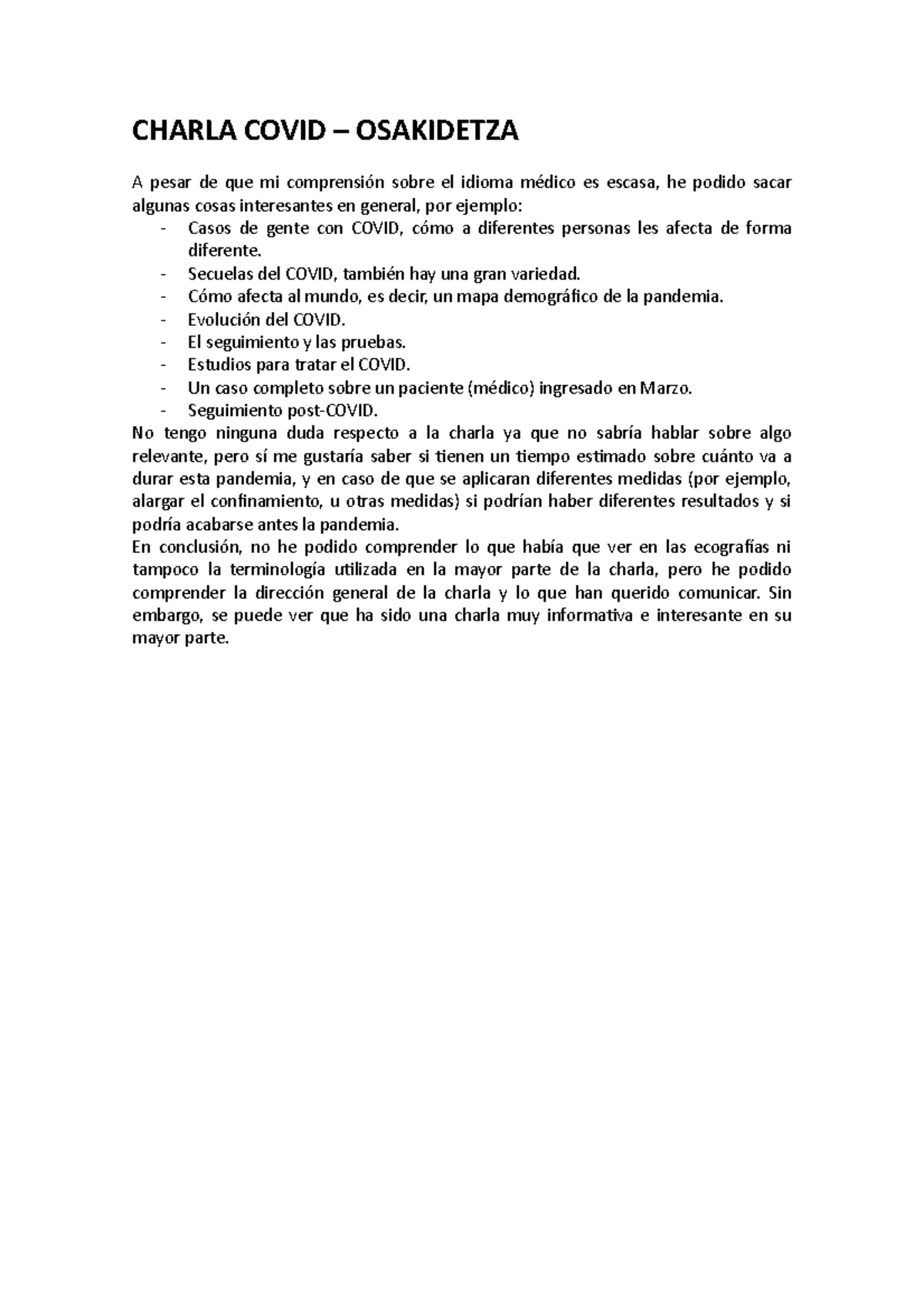 Videoconferencia Sobre El COVID 19 resumen A o 2020 CHARLA COVID