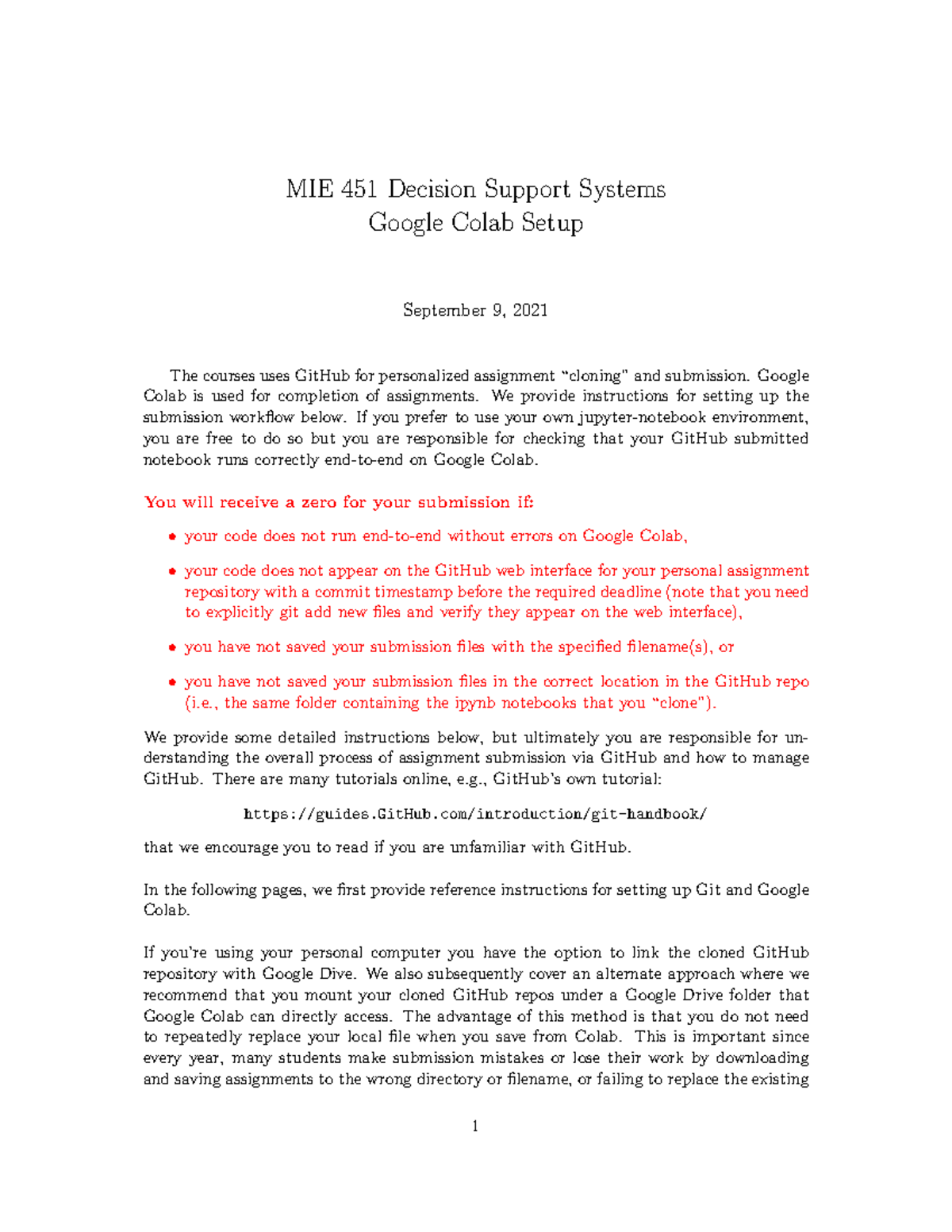 Setup Google Colab - MIE 451 Decision Support Systems Google Colab ...