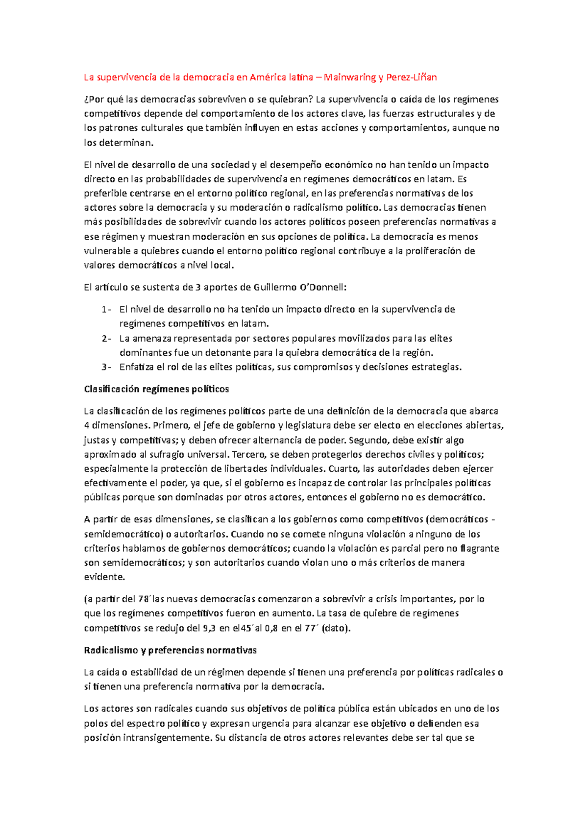 Supervivencia democracia en latam - La supervivencia de la democracia ...
