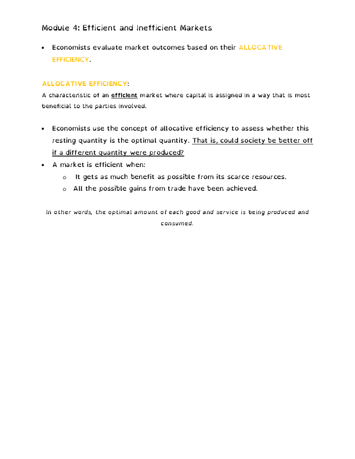 Mod 4 - Efficient And Inefficient Markets - Principles Of Economics ...