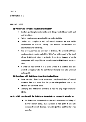 Study Unit 7 notes - Study Unit 7 – Causation 1. 5 Rules for ...