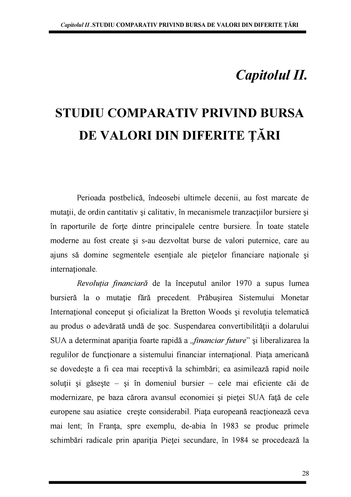 Capii Studiu Comparativ Privind Bursa De Valori Din Diferite Å£Äƒri Capitolul Ii Studiu Comparativ Privind Bursa De Valori Din Diferite Ri Perioada Postbelic Studocu