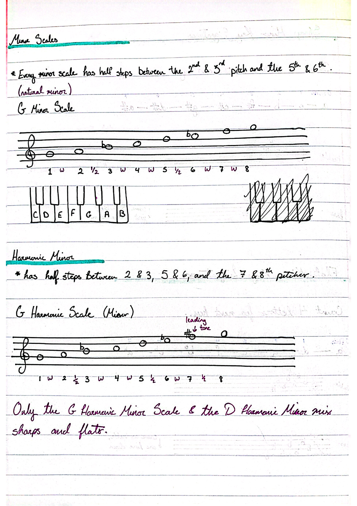 Music Theory - Minor Scales - 50:700:125 - Studocu