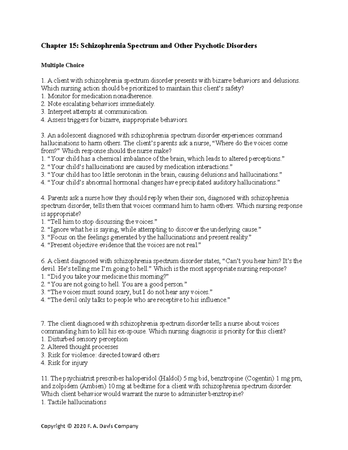 Chapter 15 Schizophrenia Spectrum and Other Psychotic Disorders - Which ...