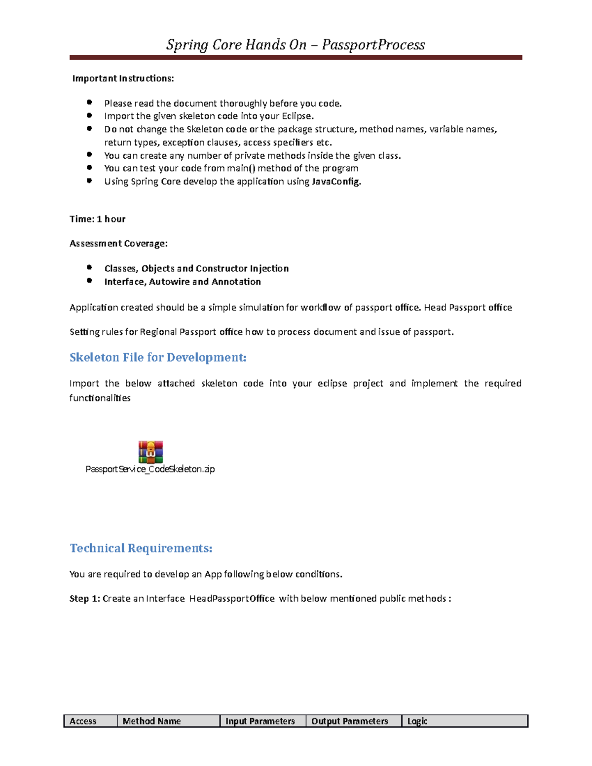 Passport Process (Constructor Injection) - Spring Core Hands On ...