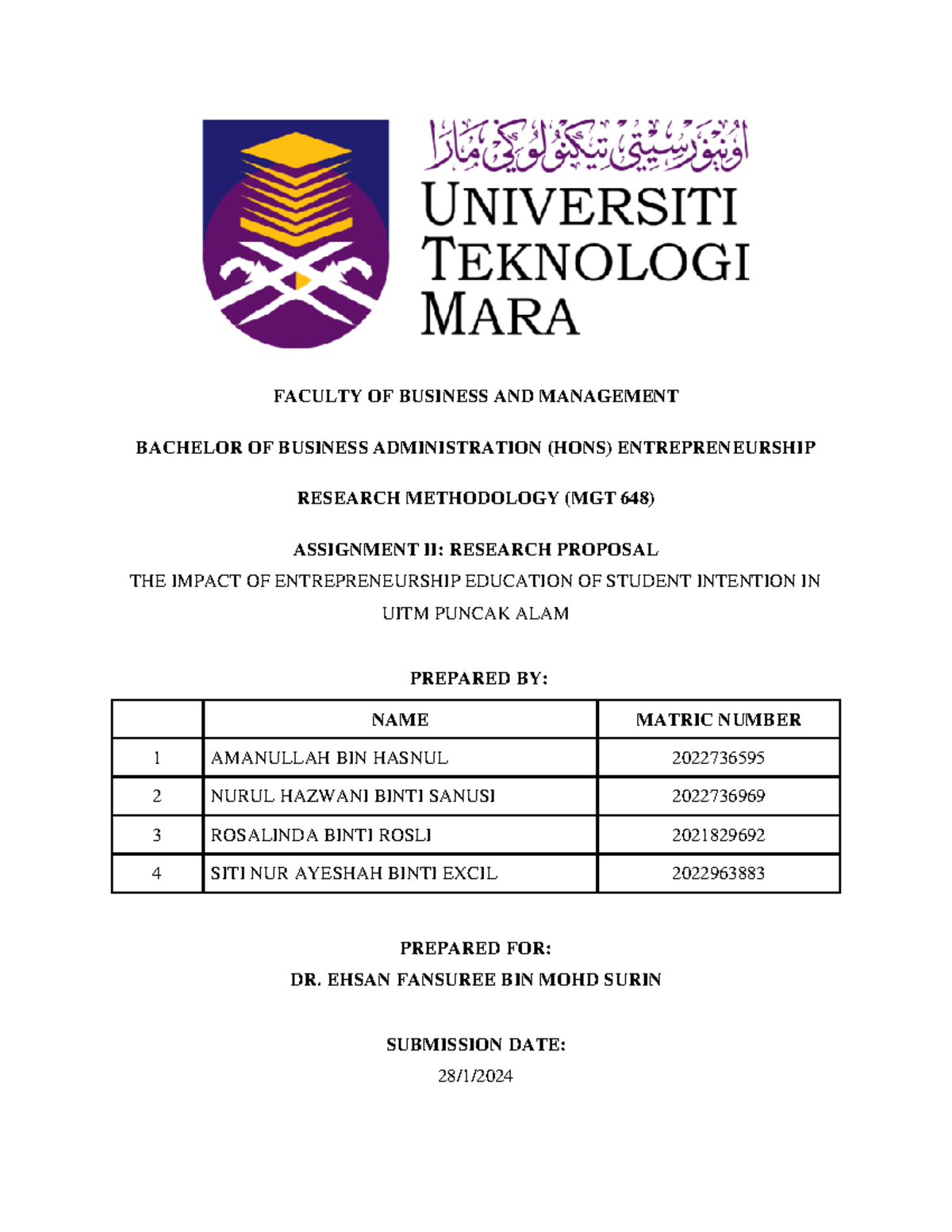 mgt648 research proposal