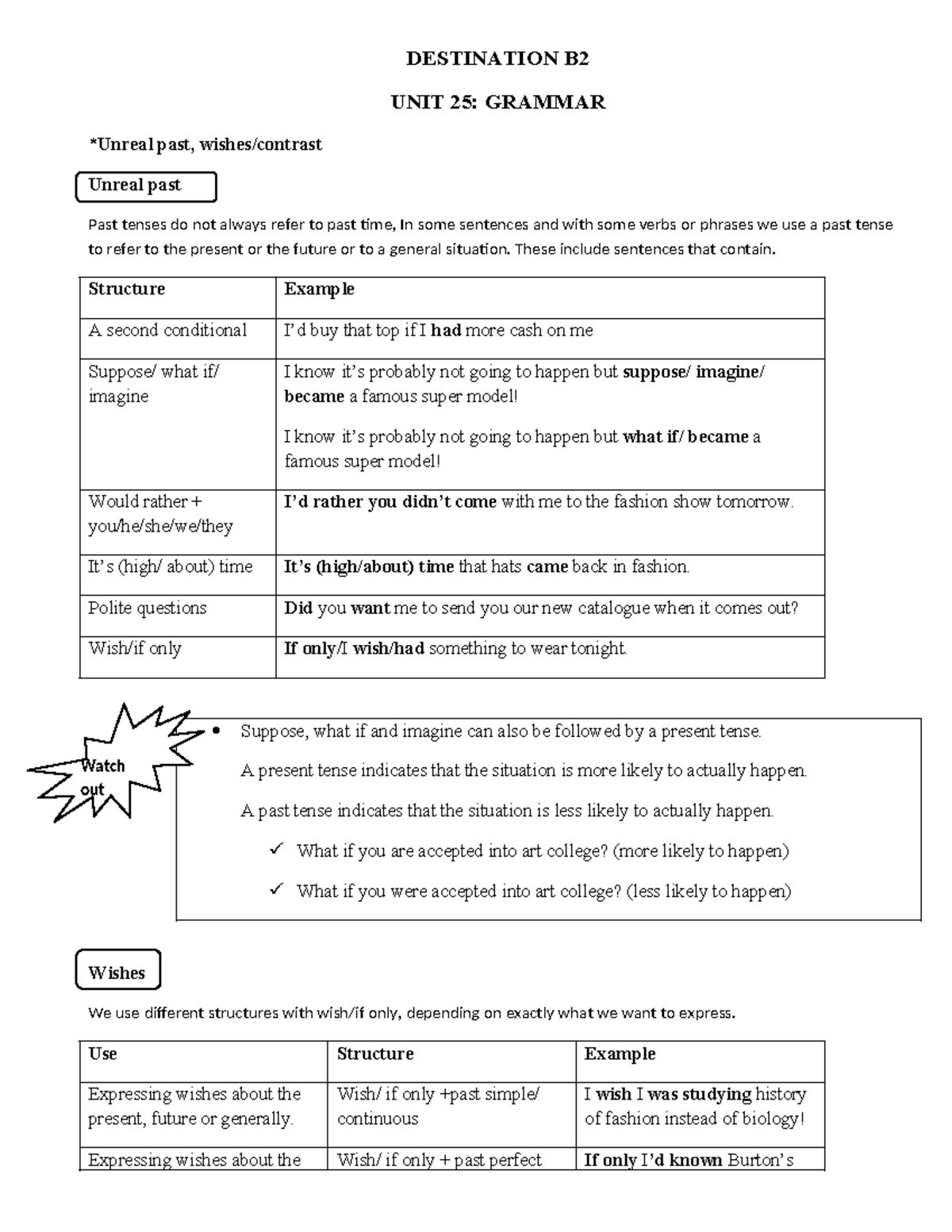 Destination B2 UNIT 25-26- Destination-B2- Review- Units-25-26 ...