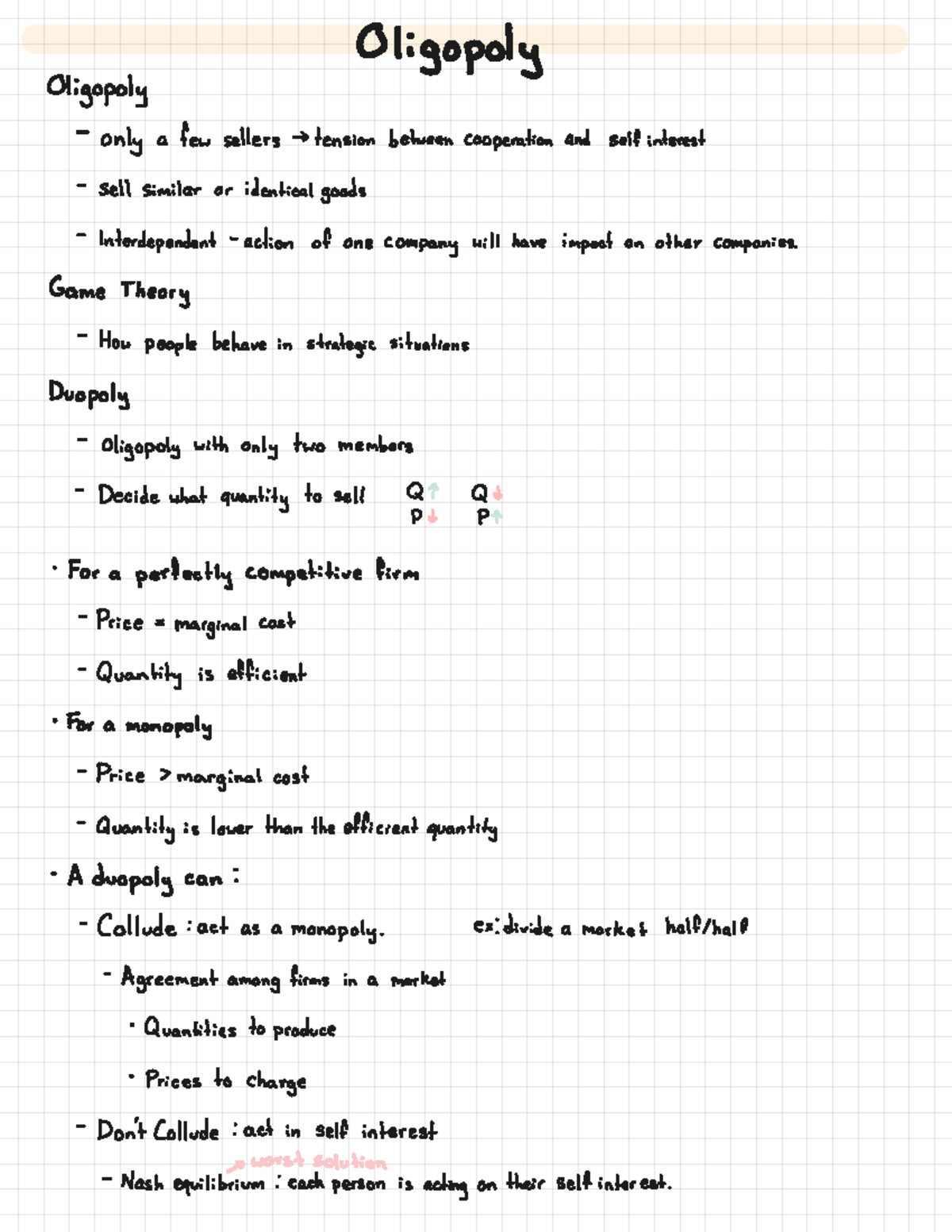 Oligopoly page 1 - ECON 2302 - Studocu