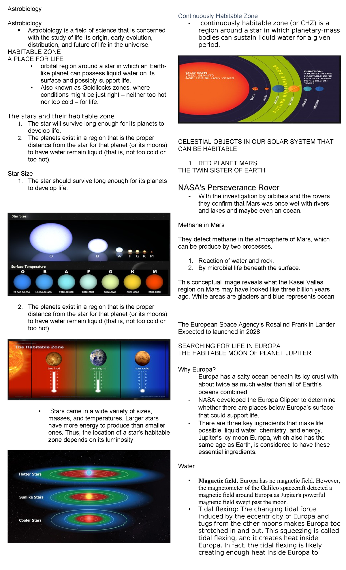 Finals Astronomy - Astrobiology Astrobiology Astrobiology is a field of ...