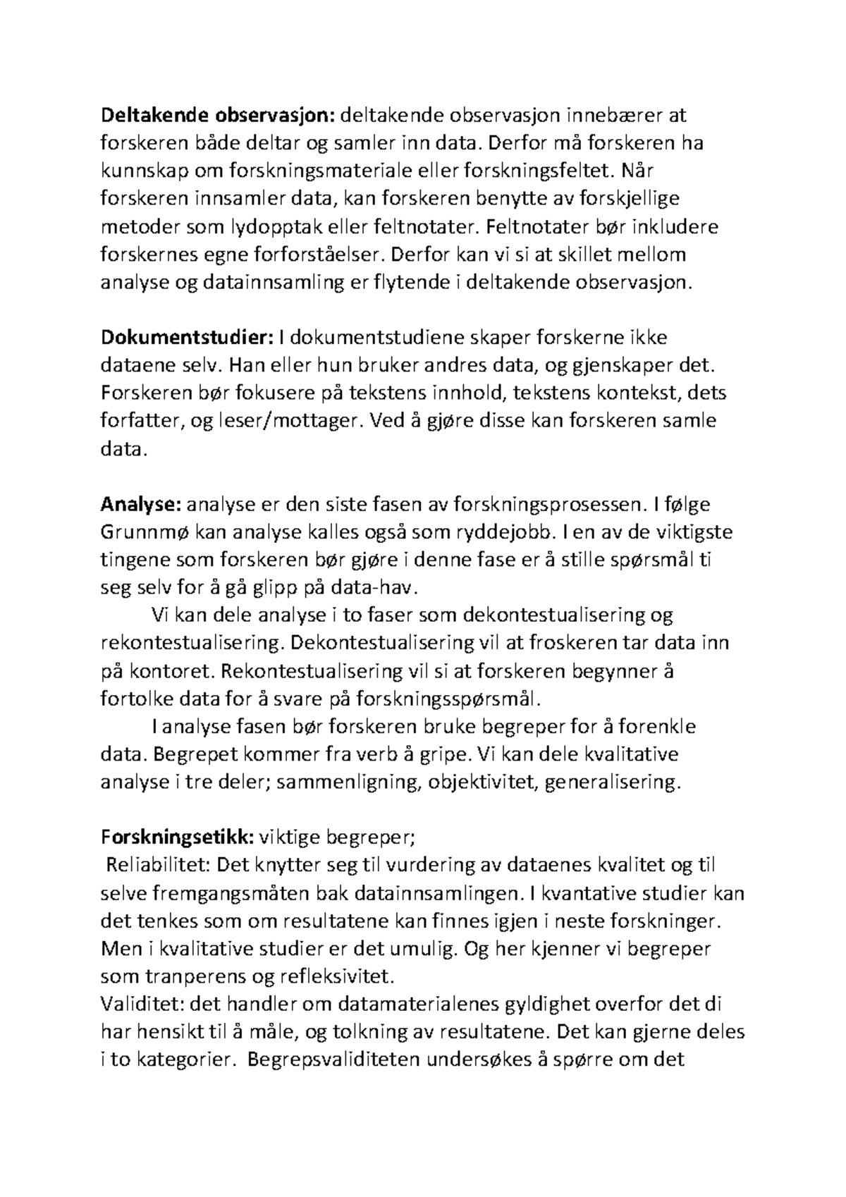 Kvalitative Studier - For Samfunnsfaglig Metode - Deltakende ...