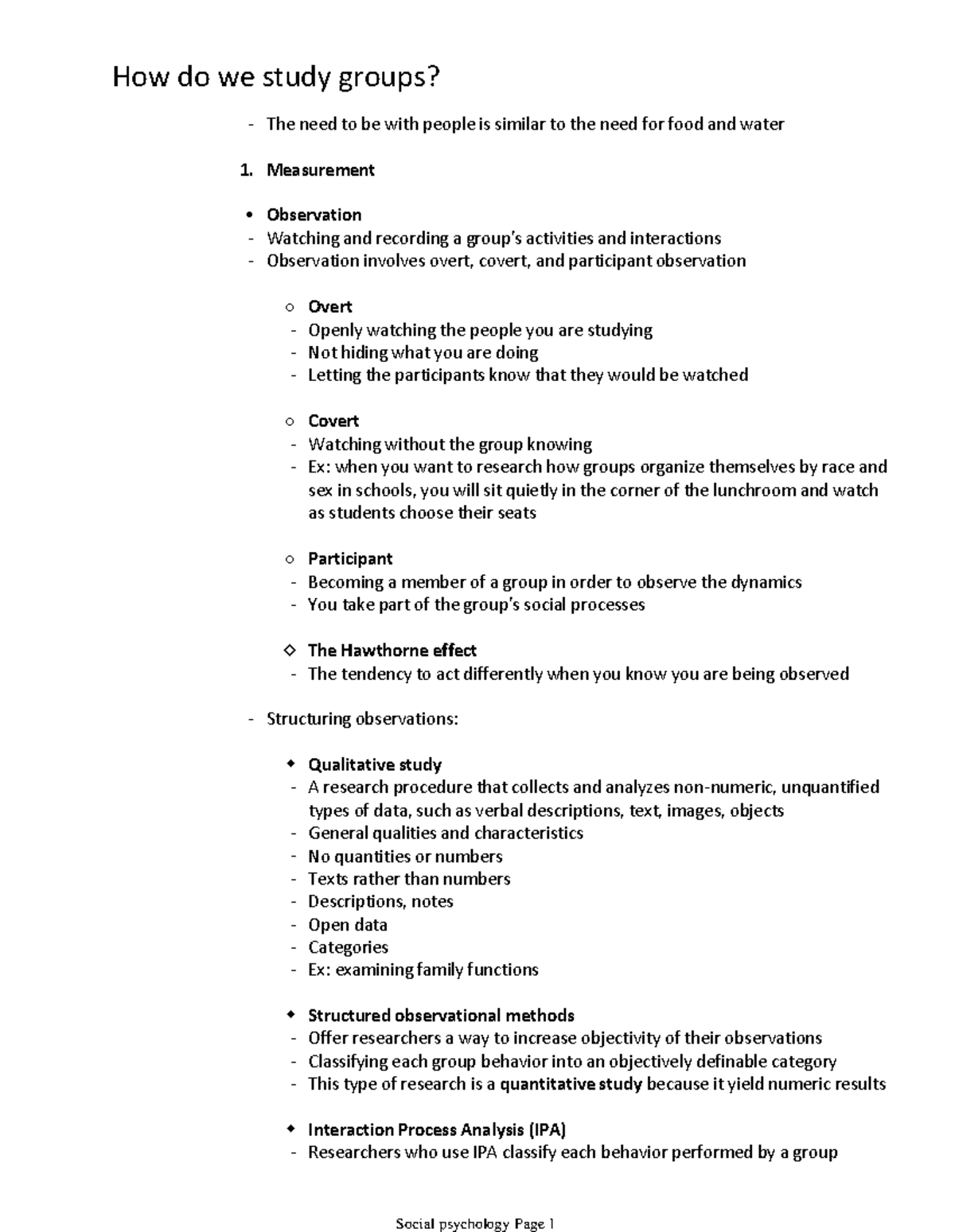 how-do-we-study-groups-notes-chapter-2-the-need-to-be-with-people