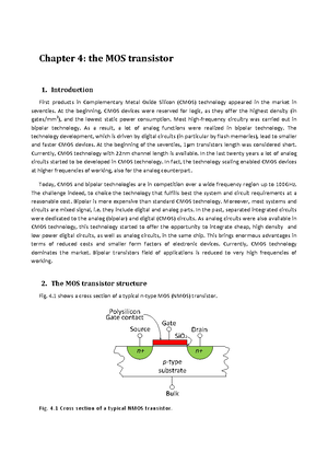 The MOS transistor practice