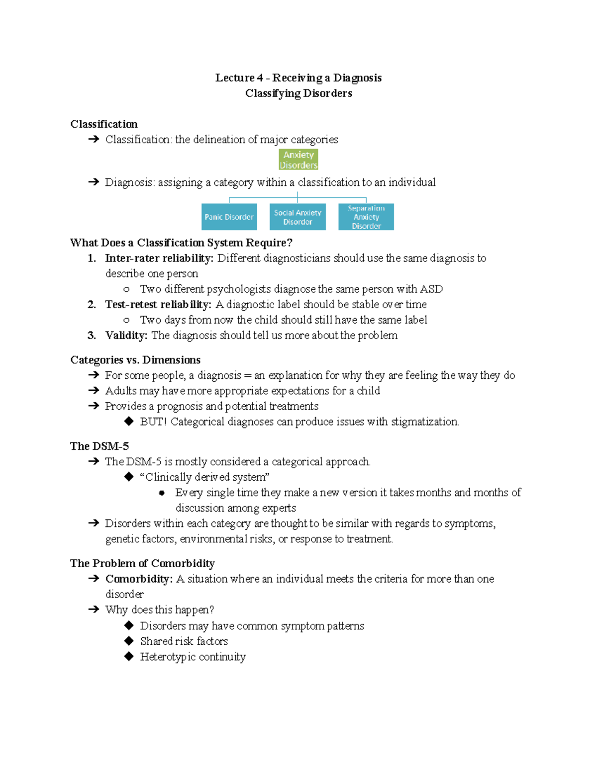 Lecture 4 Receiving a Diagnosis (Psych 3B03) Lecture 4 Receiving