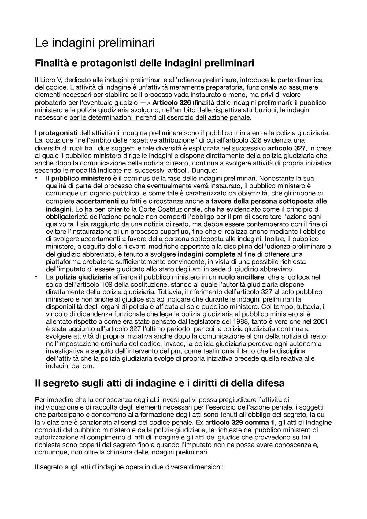 Indagini Preliminari - Compendio Di Procedura Penale - Le Indagini ...