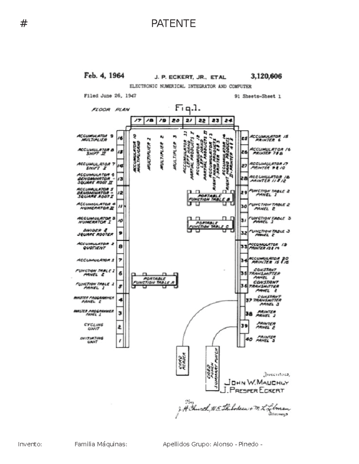Encargo 1- Eniac PDF - Entrega - # PATENTE Museu Informàtica, El ENIAC ...