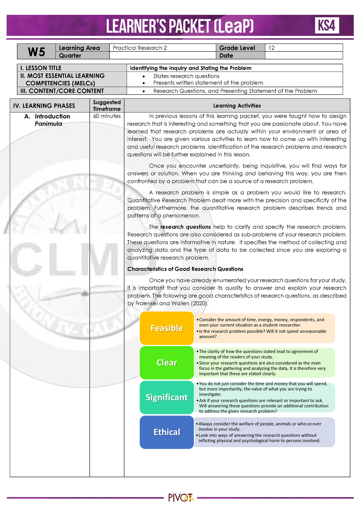 Definition Of Terms Module Practical Research 2