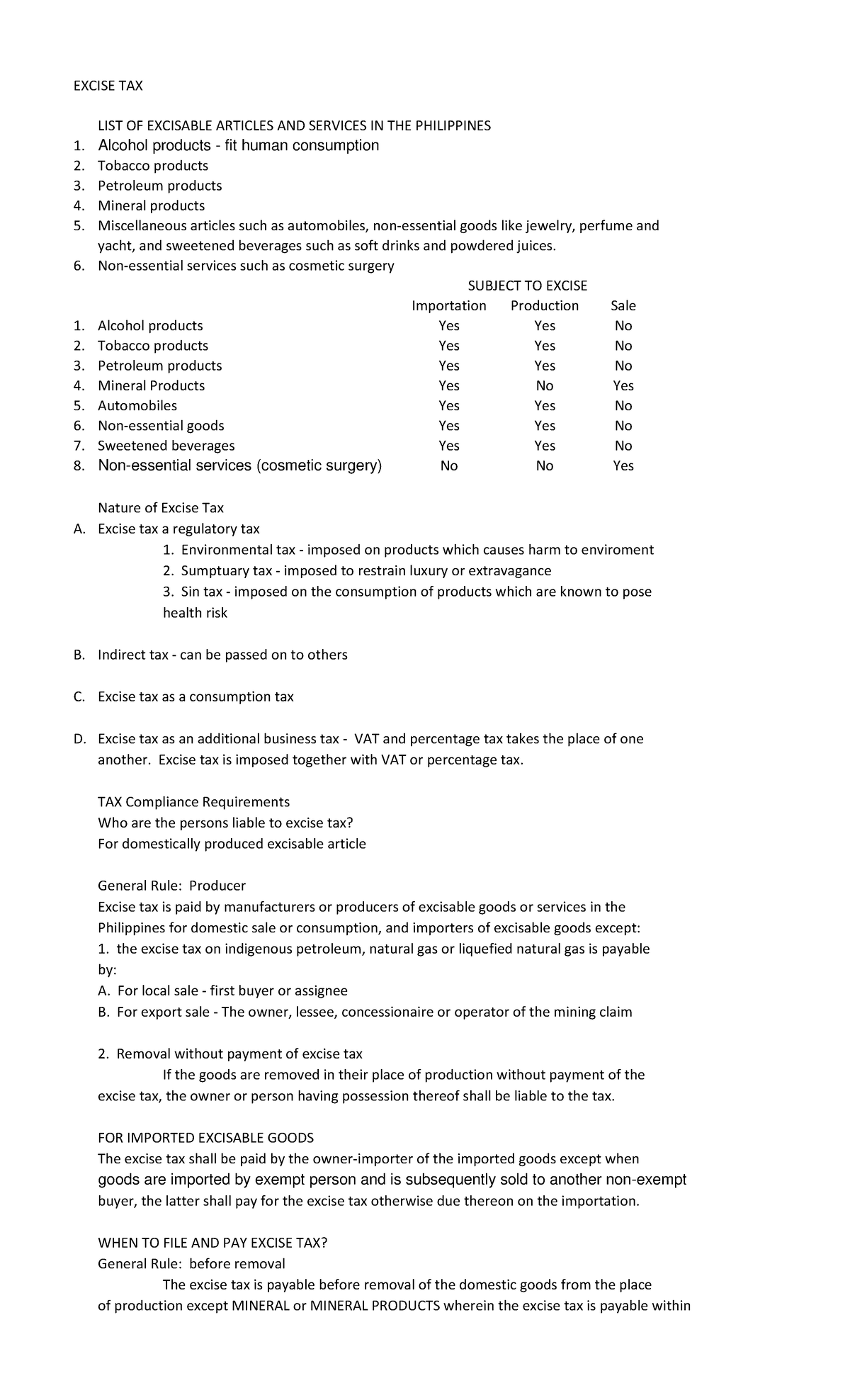 notes-on-excise-tax-excise-tax-list-of-excisable-articles-and