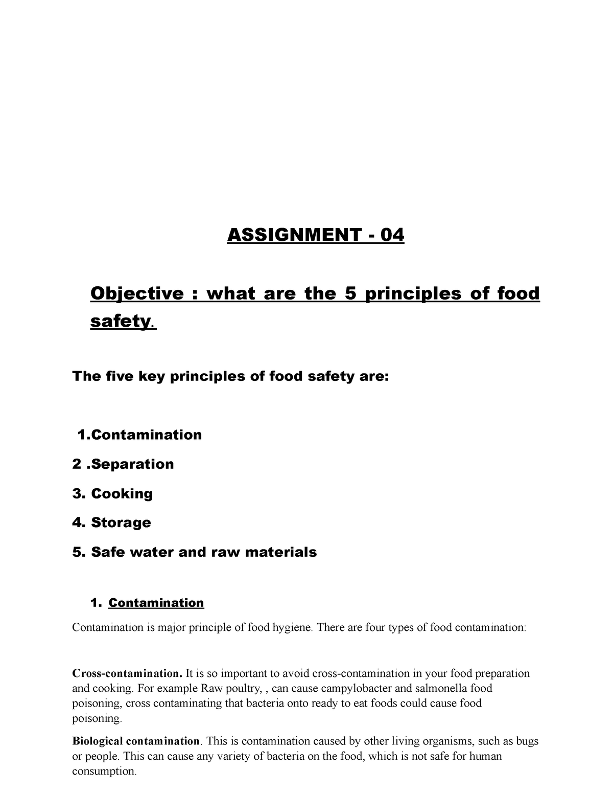 importance of food safety essay