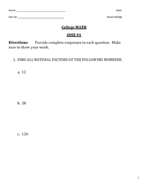 Module 2 Activities-F2F - Module 2 – Probability Some common examples ...