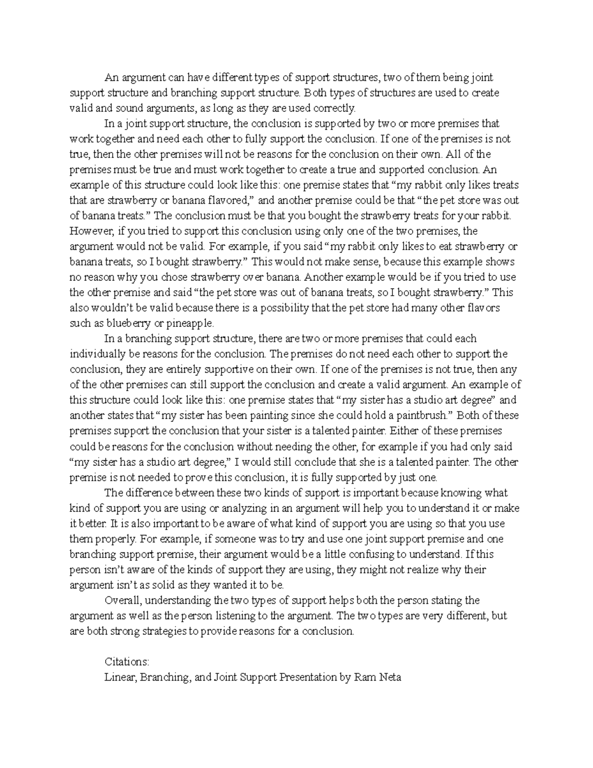 Structures Phil Paper 1 An argument can have different types of