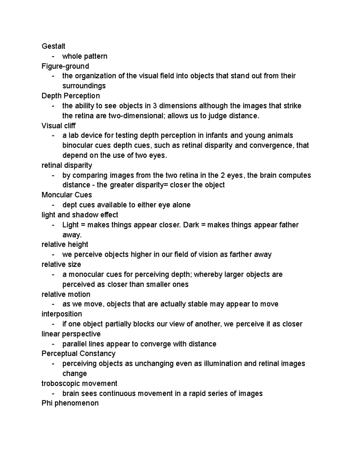 Aaaaa psychology 558 - Definitions and notes taken directly from ...