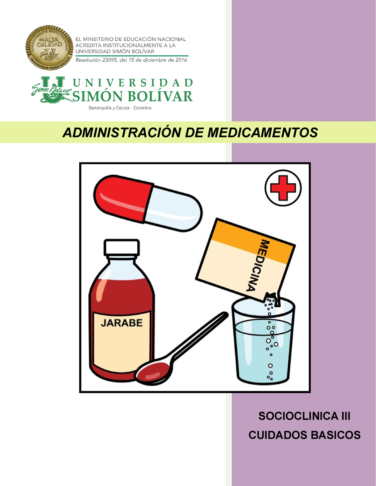 GUIA Medicamento WORD - ADMINISTRACIÓN DE MEDICAMENTOS SOCIOCLINICA III ...