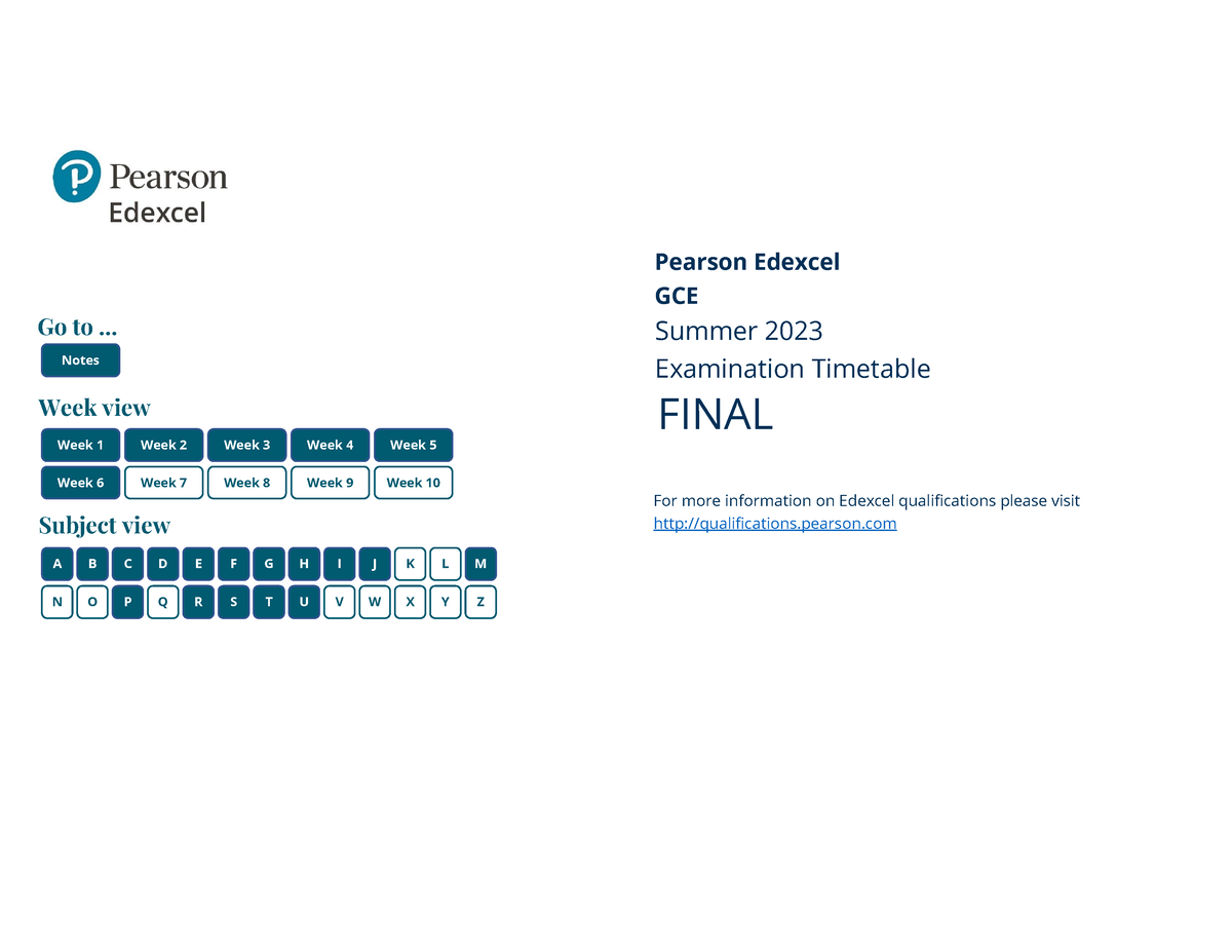 GCE Summer 2023 Final v1 Pearson Edexcel GCE Summer 2023 Examination