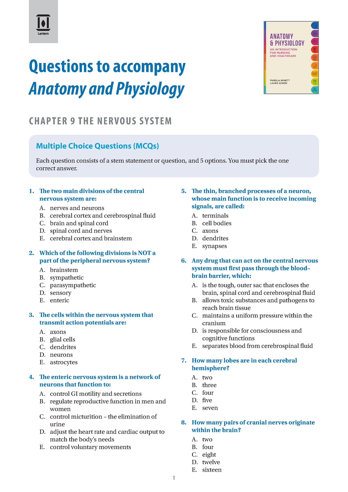 self-assessment-questions-chapter-9-the-nervous-system-questions-to-accompany-anatomy-and