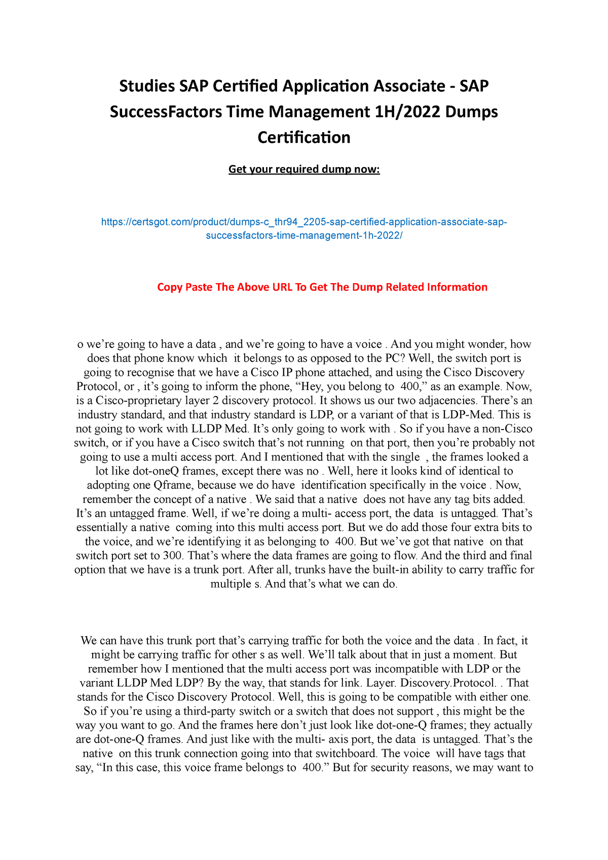 C-THR84-2205 Official Cert Guide