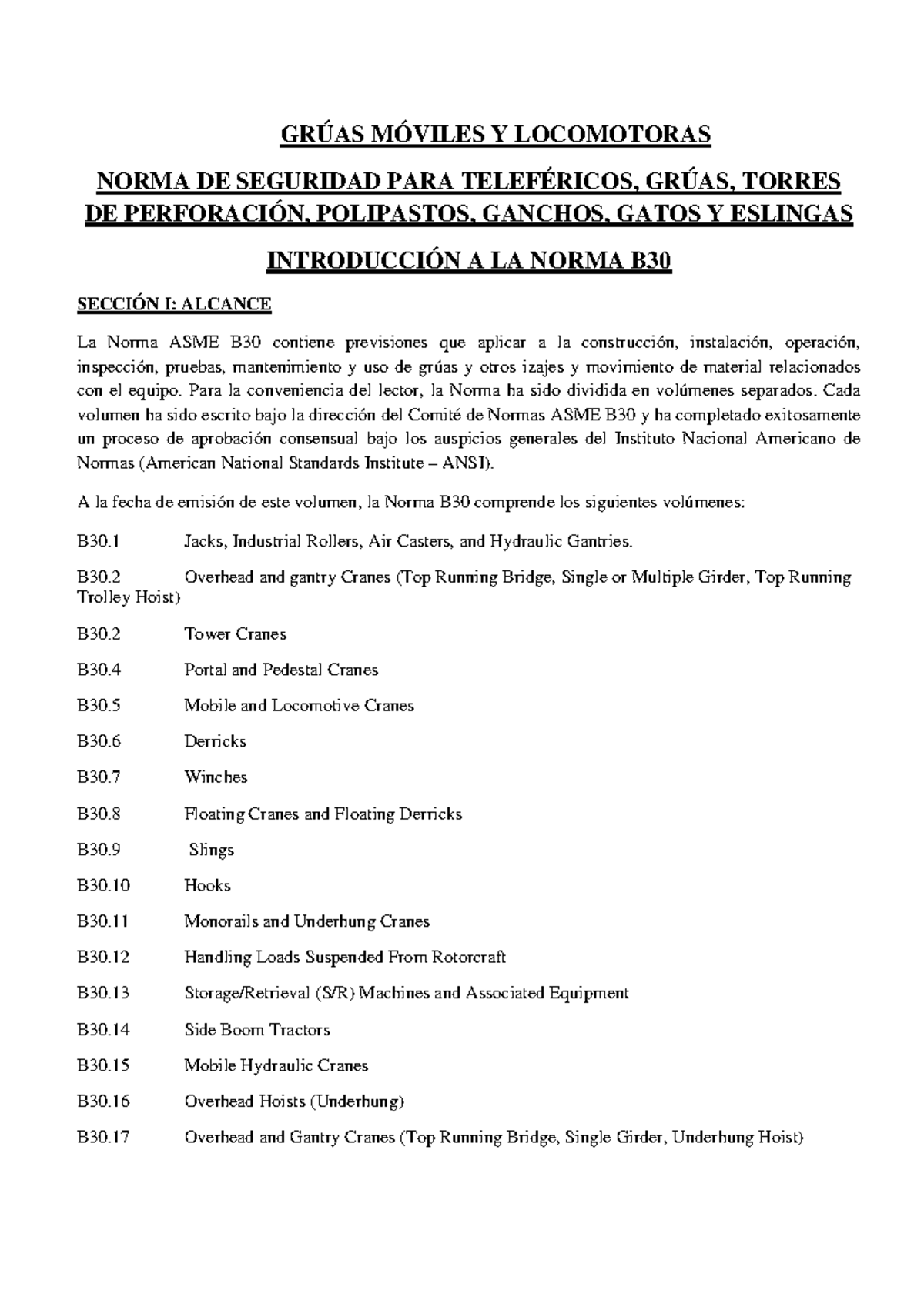 Asme-B30 - ASME - GRÚAS MÓVILES Y LOCOMOTORAS NORMA DE SEGURIDAD PARA ...
